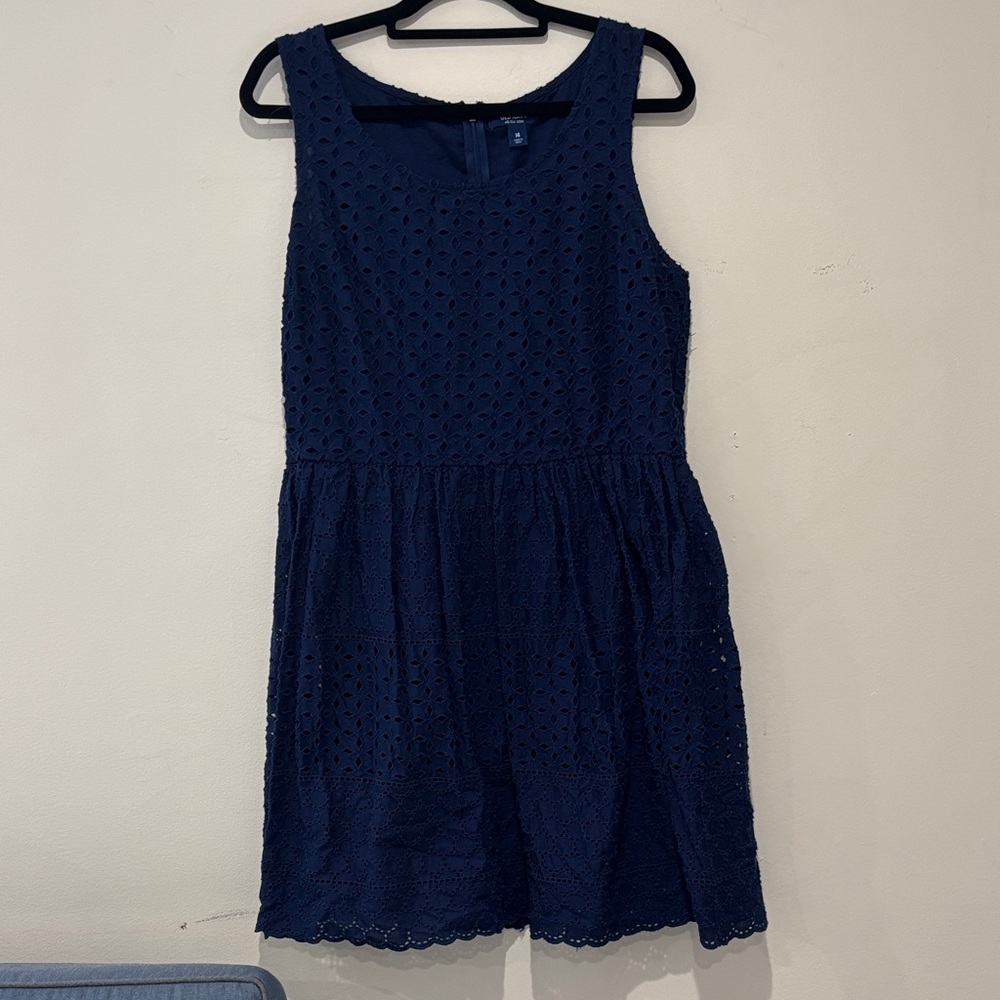 Old Navy - Navy Blue Eyelet Dress